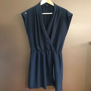 [Bloomingdale’s Aqua] Navy Wrap Dress